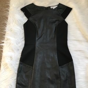 BCBG Generation Black faux leather mini dress